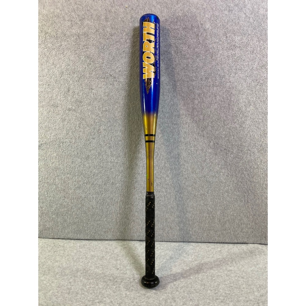 Worth Prodigy Baseball Bat Youth 2 1/4 Barrel Blue Gold Alloy YBCX12 -12 EUC